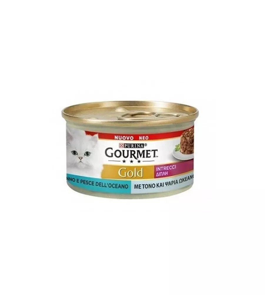 Purina gourmet gold intrecci di gusto tonno e pesce dell'oceano per gatti - 85 gr